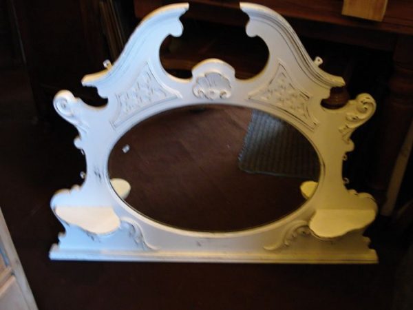 Edwardian painted overmantle mirror