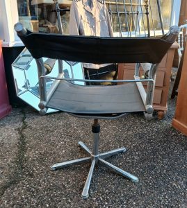 Chrome swivel chair