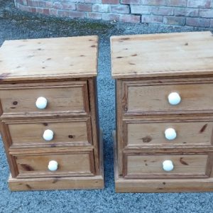 pair pine small chests