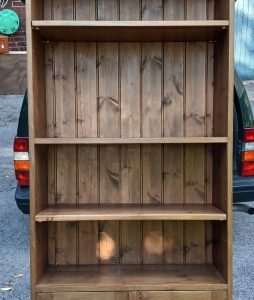 Tall pine bookcase